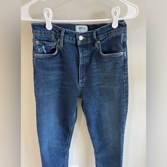 Agolde Nico High Rise Slim Jeans - Dark Wash - Size 26 - Picture 12 of 16